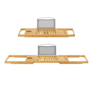Estante para bañera Orivesi de bambú extensible 70 - 105,5 cm [en.casa]