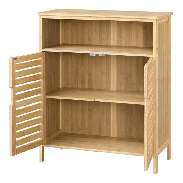 Armario de baño de bambú Eslöv 81x65,5x31 cm [en.casa]