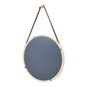 Espejo de pared de bambú Bykle redondo 38 cm [en.casa]