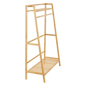 Perchero Föglö 139 x 100 x 40 cm Bambú Natural [en.casa]