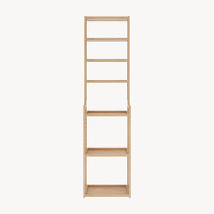 Mueble columna de baño Forssa de 7 niveles bambú 165 x 42 x 28 cm natural [en.casa]