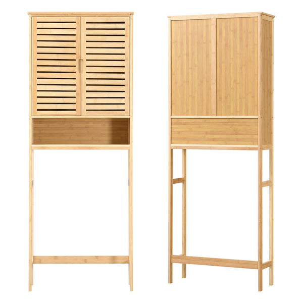 Armario de baño Geta 170 x 66 x 23 cm Bambú [en.casa]
