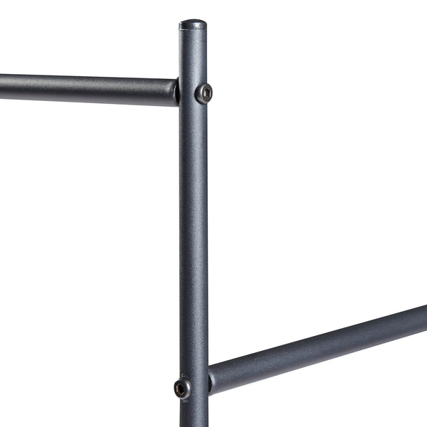 Perchero Bramming con dos barras para ropa 147 x 116 x 54 cm Negro [en.casa]