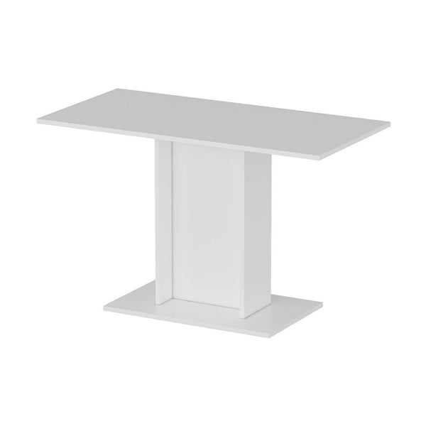 Mesa de comedor Galten para 4 personas Blanco [en.casa]