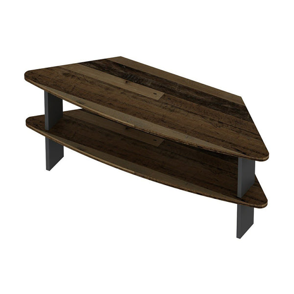 Mesa de televisión Fredensborg 45x116x40 cm aspecto madera reciclada / antracita [en.casa]