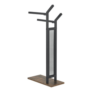 Toallero Telavi Acero 88x40x20cm Negro / Aspecto Madera [en.casa]