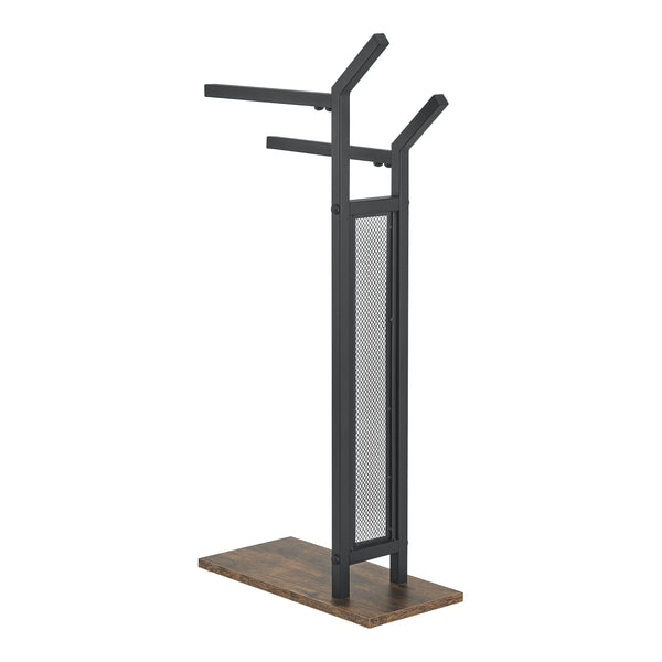 Toallero Telavi Acero 88x40x20cm Negro / Aspecto Madera [en.casa]