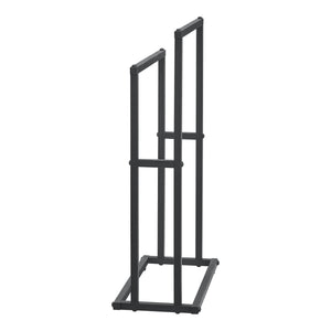 Toallero con 2 barras 78 x 48 x 24 cm Negro [en.casa]
