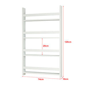 Estantería para niños Sotenäs 120x74x10cm Blanco [en.casa]