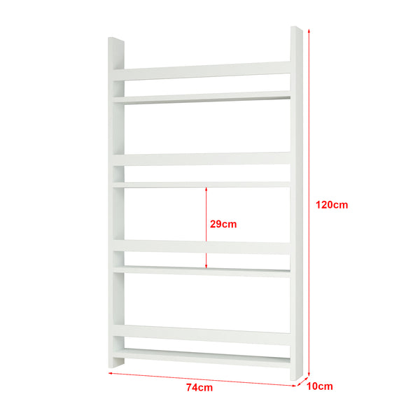 Estantería para niños Sotenäs 120x74x10cm Blanco [en.casa]