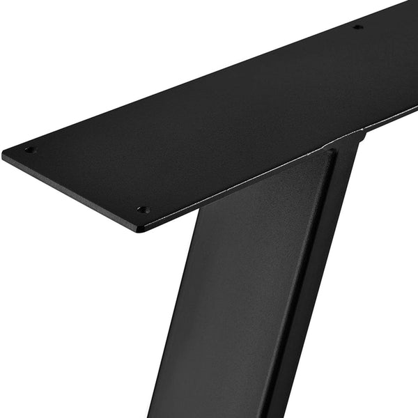 Estructura de mesa Lyngby juego de 2 acero 72x55cm negro [en.casa]