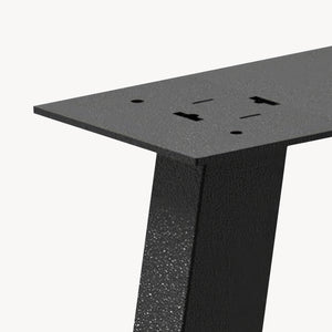 Estructura de mesa Mariager juego de 2 acero 40x37,5 cm negro [en.casa]
