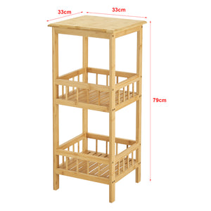 Estantería de pie Pyhäjärvi Bambú 79x33x33 cm Natural [en.casa]