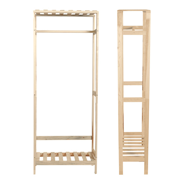 Perchero Løgumkloster 160x64x30 cm Madera de pino [en.casa]