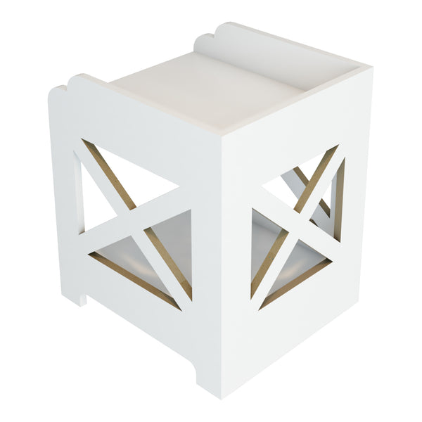 Organizador de baño Struer 23x20x22 cm Blanco [en.casa]