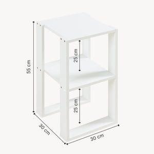 Mesa auxiliar Thyholm 55x30x30 cm Blanco [en.casa]