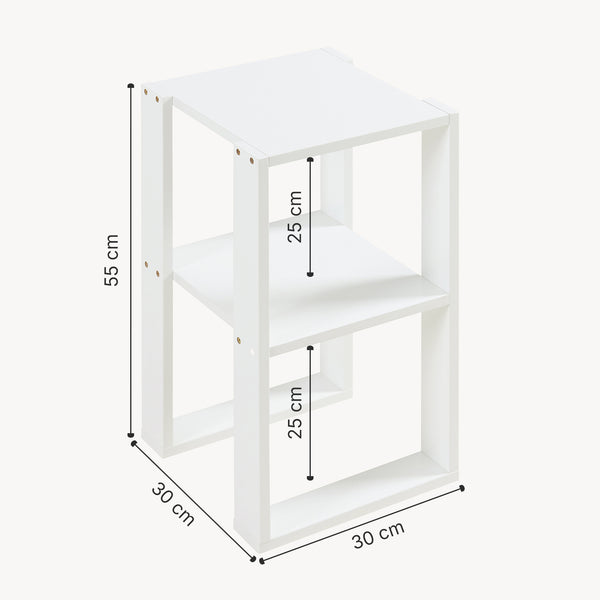 Mesa auxiliar Thyholm 55x30x30 cm Blanco [en.casa]