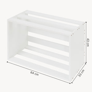 Mesa auxiliar Rønde aglomerado 43 x 64 x 33 cm blanco [en.casa]