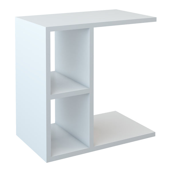 Mesa auxiliar Ravnsborg 50x50x30 cm Blanco [en.casa]