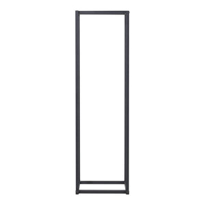 Estante para leña Tibro acero 35x35x120 cm negro [en.casa]