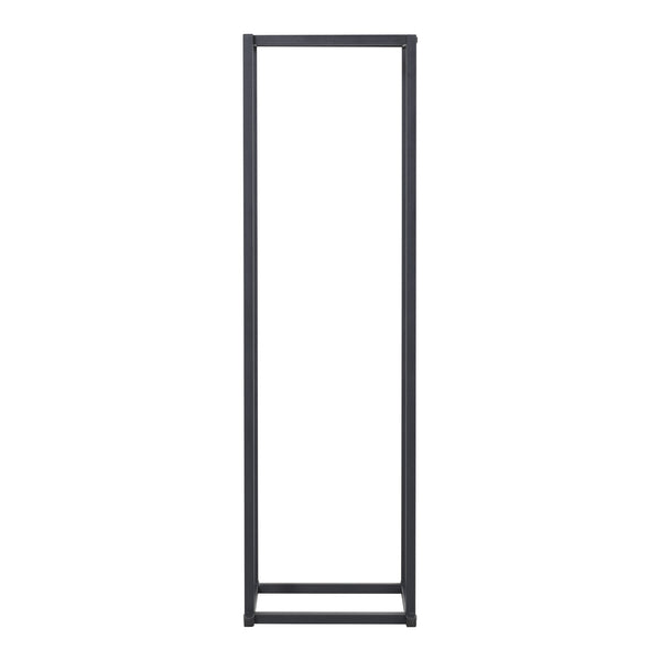 Estante para leña Tibro acero 35x35x120 cm negro [en.casa]