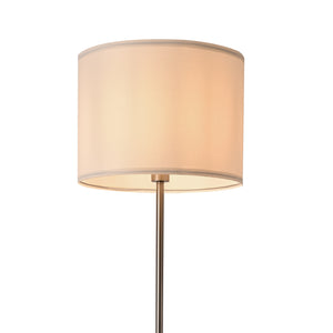 Lámpara de pie Tamworth E27 Plata Textil [lux.pro]