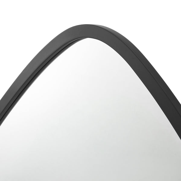 Espejo de pared Galatone negro, mate 64x60cm [en.casa]