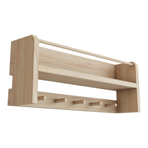 Perchero infantil Sundeved natural de madera maciza [en.casa]
