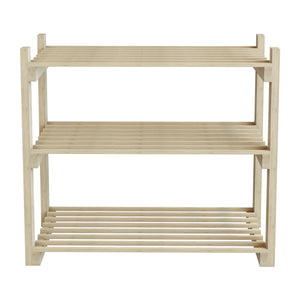 Estantería para zapatos Them con 3 estantes de madera de pino [en.casa]