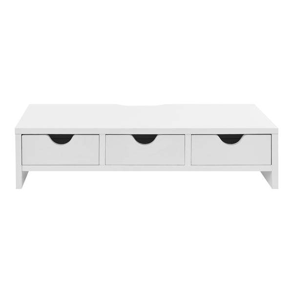Soporte para monitor Ruovesi 12x51x25cm Blanco [en.casa]