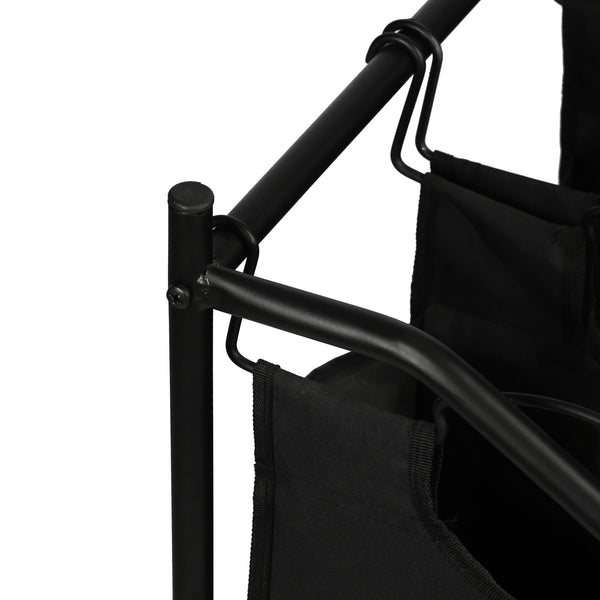 Recolector de ropa Vamdrup con 4 bolsas para ropa 18 L estructura metálica negro [en.casa]