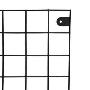 Rejilla de pared Sæby Metal 75 x 55 cm Negro [en.casa]