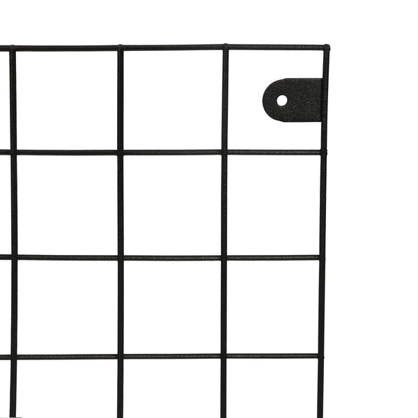 Rejilla de pared Sæby Metal 75 x 55 cm Negro [en.casa]