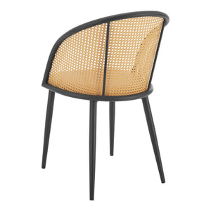 Silla de comedor Gagnef juego de 2 marrón / negro [en.casa]