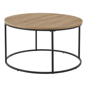 Mesa de centro Kuhmoinen 45xØ80 cm Negro [en.casa]