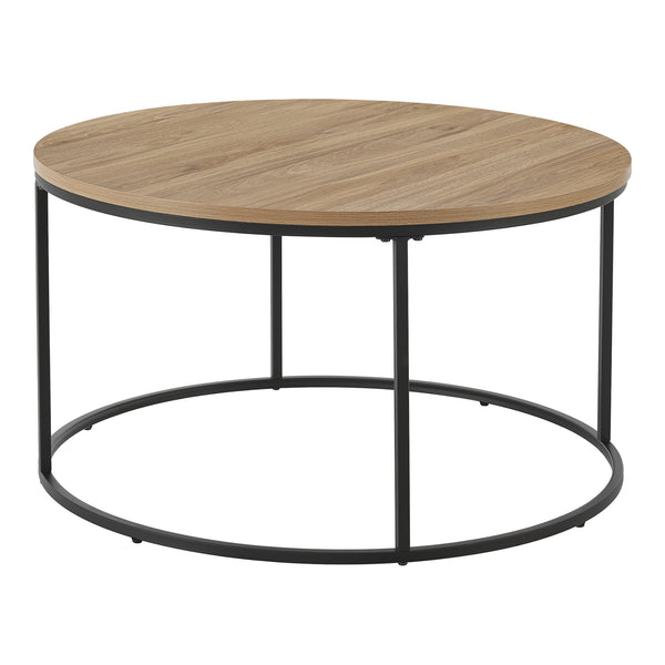 Mesa de centro Kuhmoinen 45xØ80 cm Negro [en.casa]