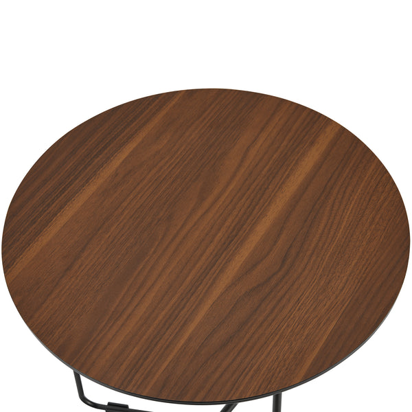 Mesa auxiliar Altura 42xØ39,5 cm Nogal [en.casa]