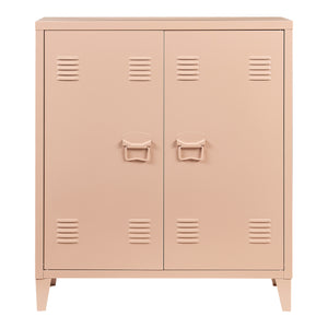 Armario metálico Oripää - 90x80x33cm - Marrón claro