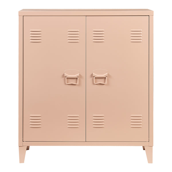 Armario metálico Oripää - 90x80x33cm - Marrón claro