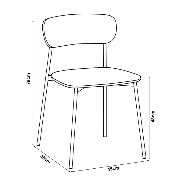 Silla de comedor Jyväskylä juego de 2 78x45x48 cm beige [en.casa]