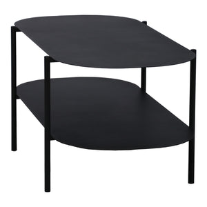Mesa de centro Enebakk 112x62x40,5cm Negro, mate [en.casa]