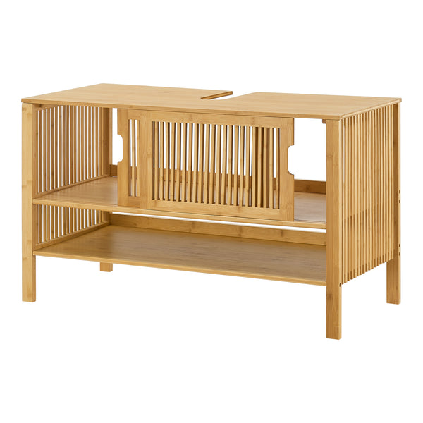 Mueble bajo lavabo Hvaler 60x100x45cm Bambú [en.casa]