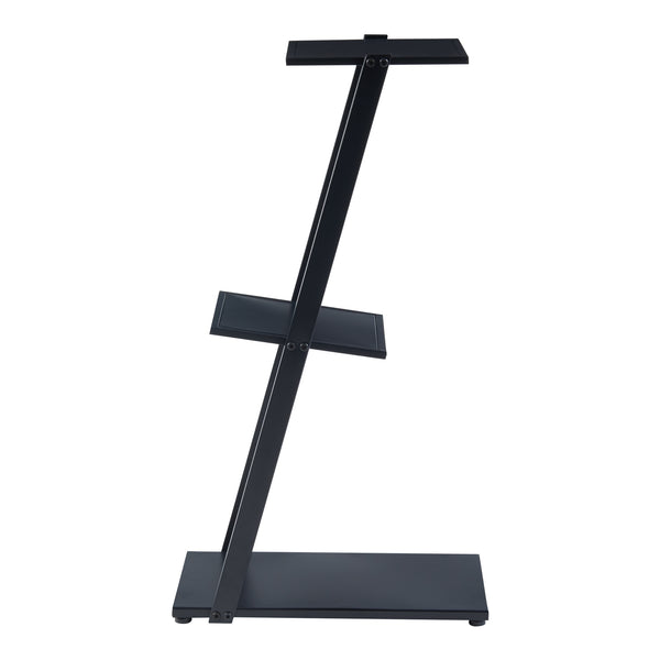 Estantería de pie Rollag 72x40x25cm de metal negro [en.casa]