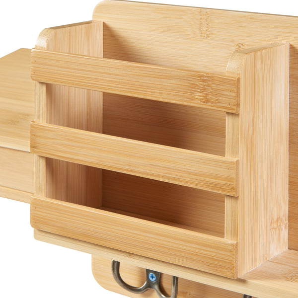 Estante de pared Giske 33x8x22 cm Bambú [en.casa]