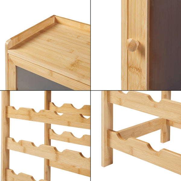 Estante para vino Gjerstad 100x47x28cm Bambú Natural [en.casa]