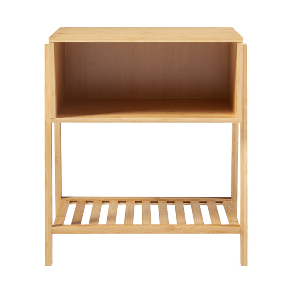 Mesita de noche Håbo 50x45x36 cm Bambú [en.casa]