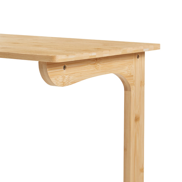 Mesa para portátil Hægebostad 65x60x40 cm Bambú [en.casa]