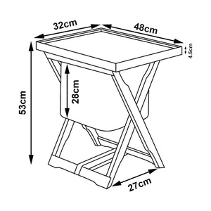 Mesa de picnic Hattfjelldal 53x48x32cm Bambú [en.casa]