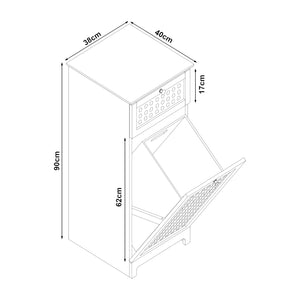 Armario para ropa Karlsøy 90x38x40cm Blanco [en.casa]