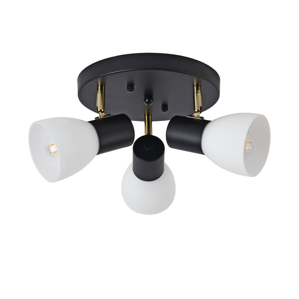 Lámpara de techo Abbey Negro / Blanco [lux.pro]